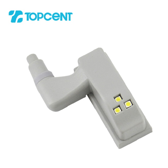 Topcent Factory Led Kitchen Furniture Hardware Led Lamp Lighting Plastic Cabinet Door Mini Hinge Lamp