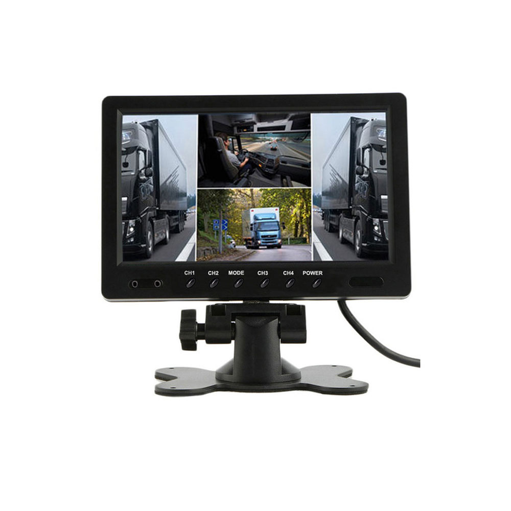 HQG 9 ''Quad Split Monitor Автомобильная камера заднего вида комплект водонепроницаемое ночное видение для грузовика автобуса RV для тяжелых автомобилей 12V-35V