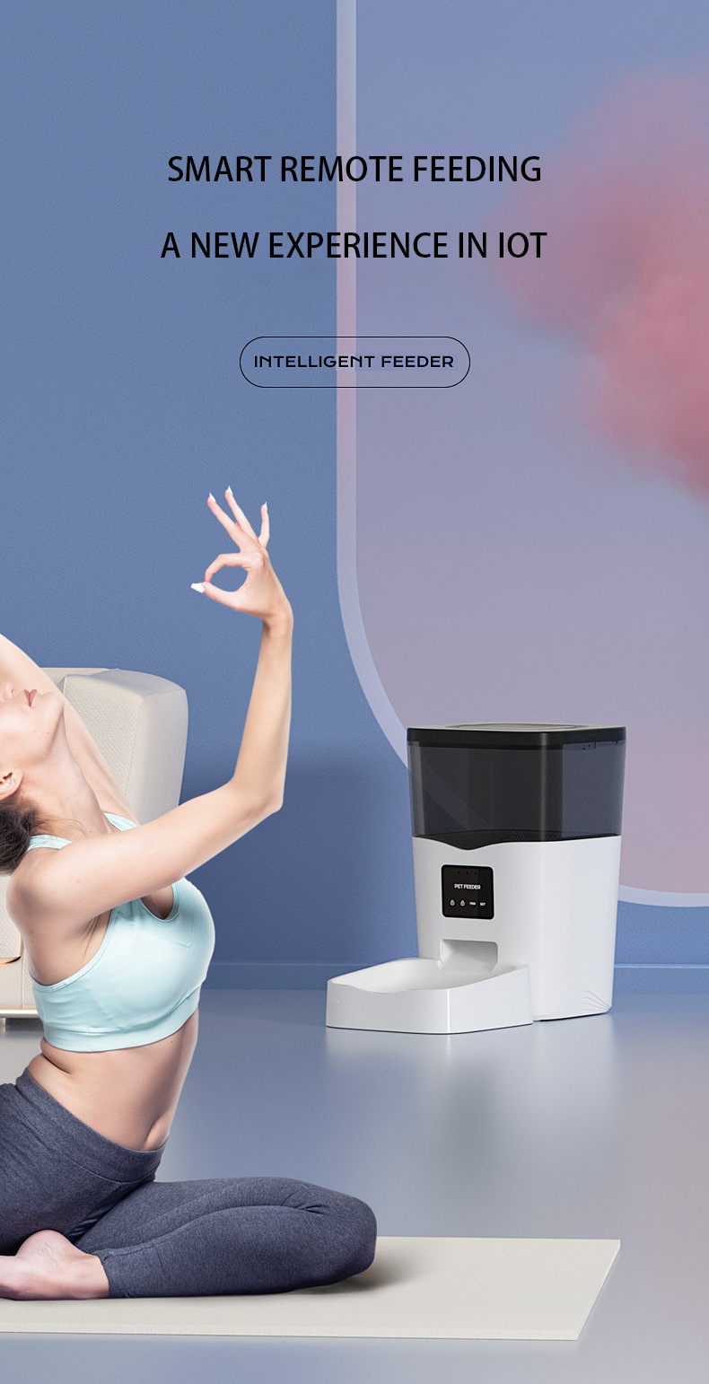 Amazon hot sale 3L cat dog automatic smart pet feeder camera smart pet food dispenser wifi animal feeder robot