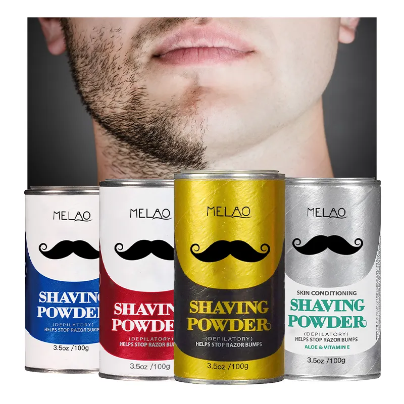 OEM/ODM Custom Premium Razorless Beard Shaving Powder For Help Stop Razor Bumps Clean Men's Beard Care Product