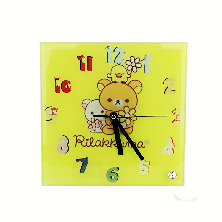 BL-26 High Quality Sublimation Glass Photo Frame With Clock 200*200*5mm