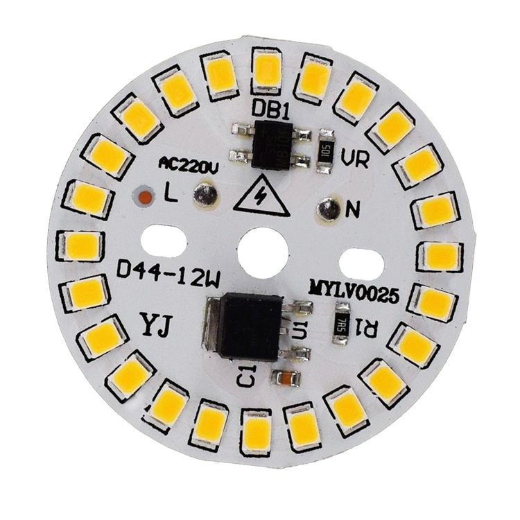 Алюминиевая СВЕТОДИОДНАЯ Лампа PCB Board SMD 2835 DOB 12W LED PCB