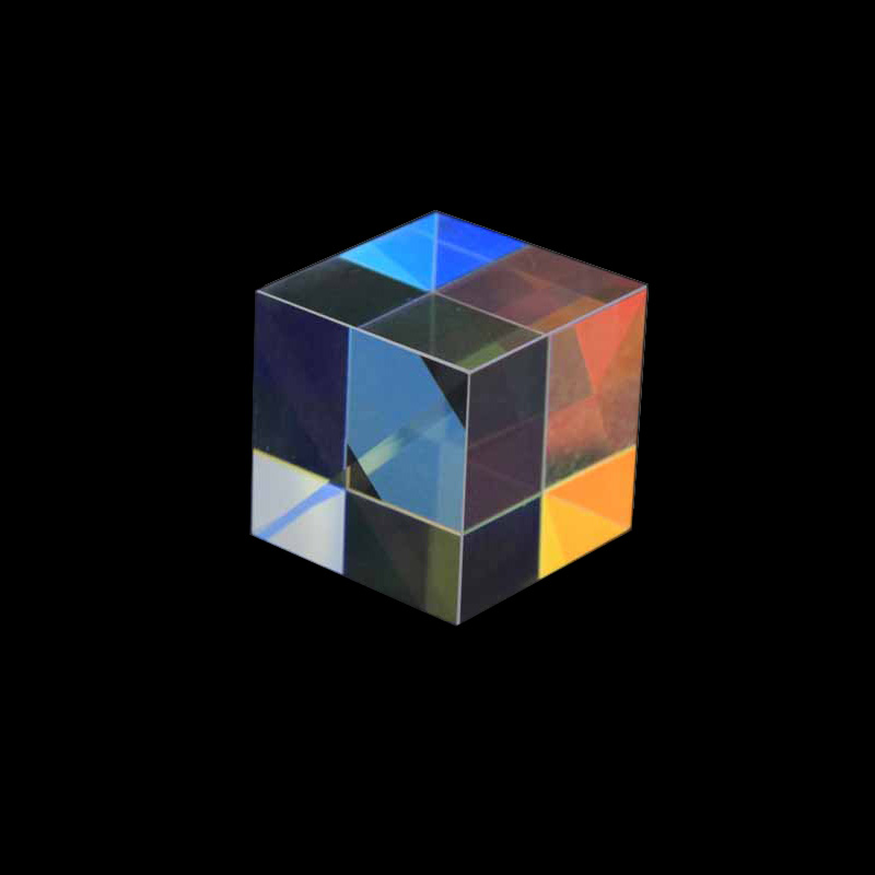 Wholesale colorful AR coated 7mm six sides bright camera rainbow filter X cube Prism