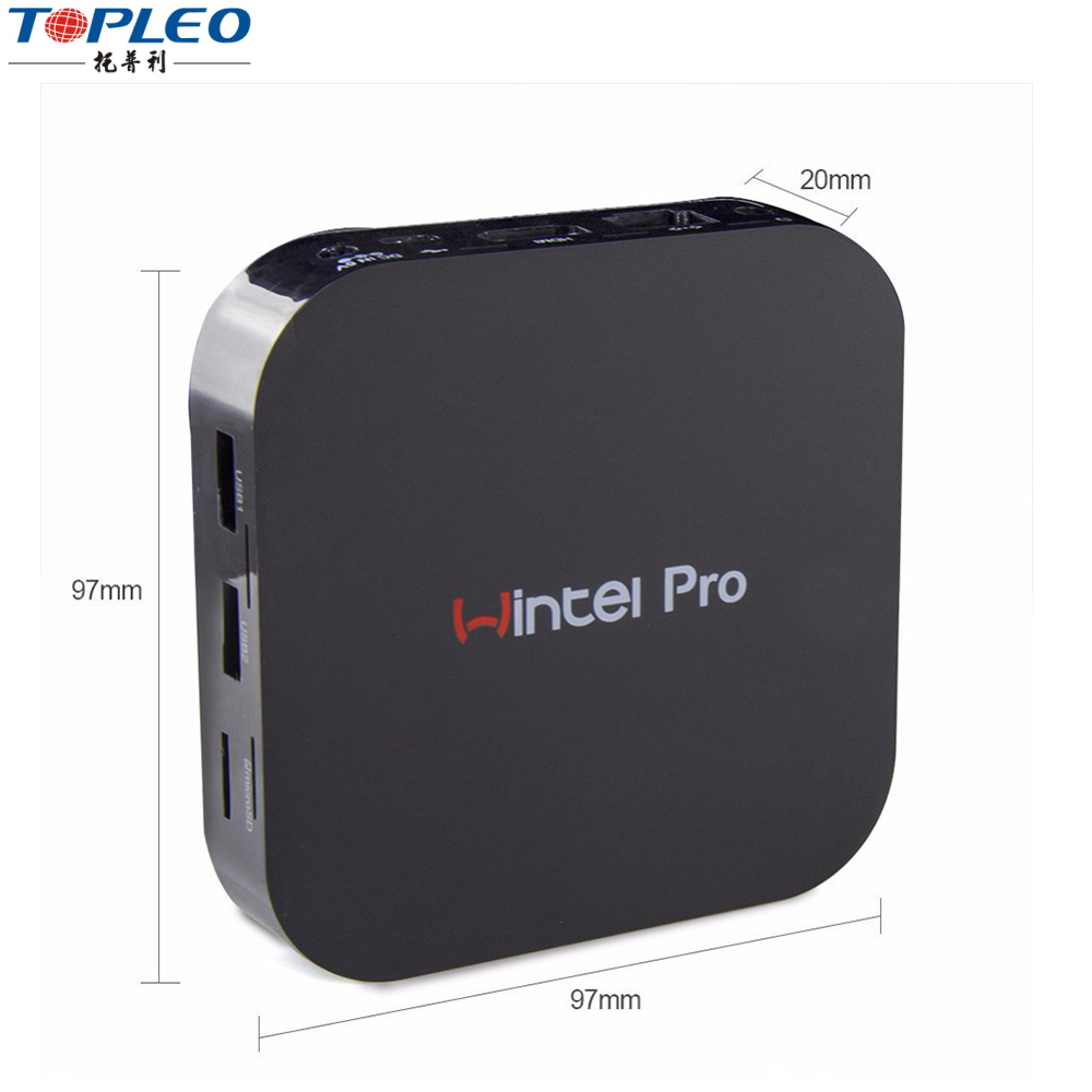 Новый продукт W8pro Z8300 Intetl Cherry Trail Quad core 1080P smart tv box