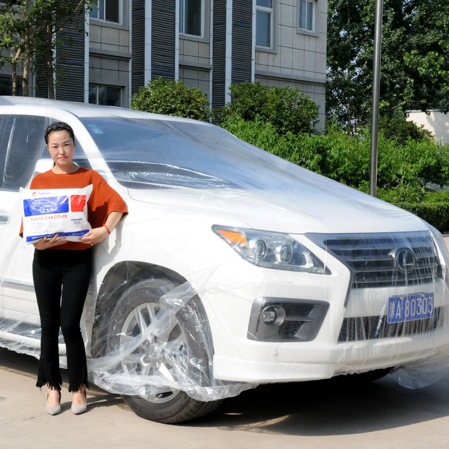 Прозрачные Пластиковые чехлы для автомобильных крышка с эластичными лентами одноразовые сиденья углеродного волокна частей автомобиля углеродного волокна плиты углеродного волокна водонепроницаемый универсальный чехол автокресла подходит 22-футов в ширину