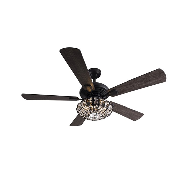 Retro Style Classic Hotel Antique Control Led Ceiling Fan With Led Light
