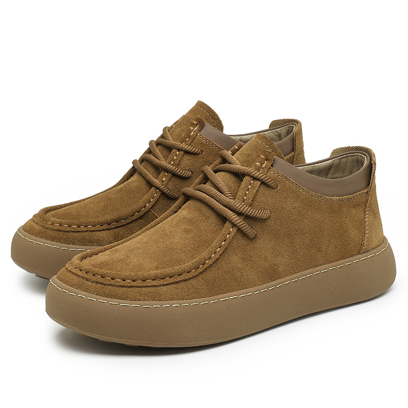 New styles wholesale high quality china loafer pu upper genuine leather cow suede shoes for man low prices brand casual 2024