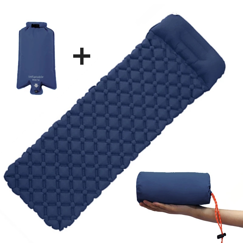 Durable Inflatable Beach Mat Camping Equipment Mats Lightweight Sleeping Pad Self-inflating With Pillow 0utdoor sports