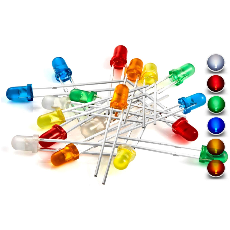 3mm 4mm 5mm 8mm 10mm DIP LED Light Emitting Diodes White Red Yellow Green Blue Warm White Pink Orange Chartreuse