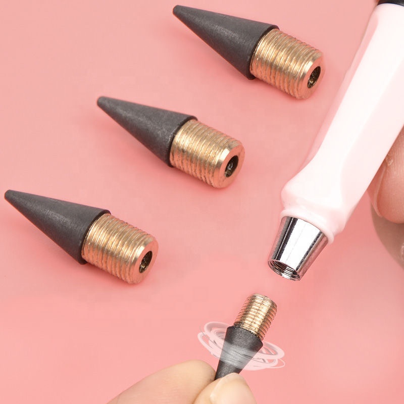 Permanent pencil endless pen metal pencil replacement head pen refill