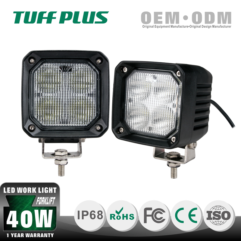 Tuff Plus Новый 4 "квадратный 40 Вт вилочный погрузчик светодиодный рабочий свет водонепроницаемый грузовик Рабочая лампа для сельскохозяйственной техники грузовик