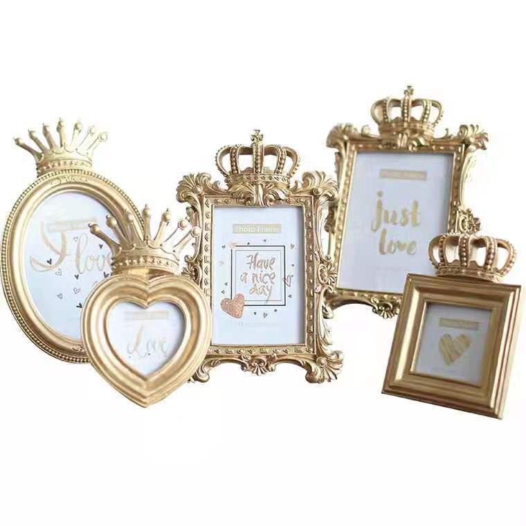 Creative European Bird And Flower Resin Picture Frame Bedroom Living Room Art Ornaments Picture Frame Palace Retro Relief Frame