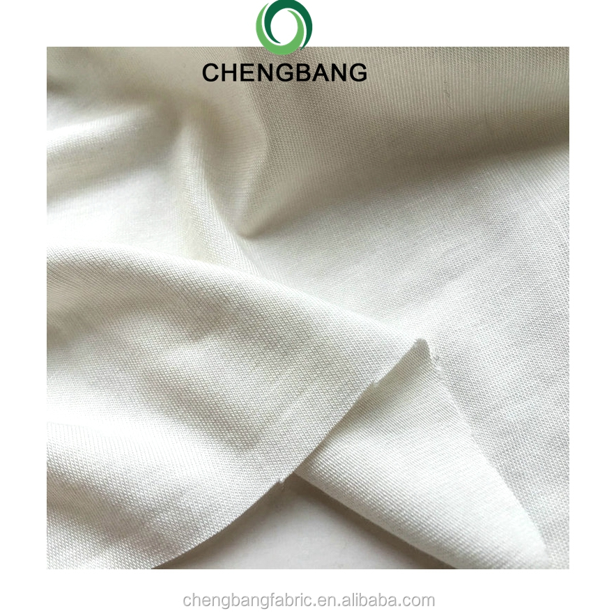 Chengbang ткацкая фабрика 40s 95% бамбук 5% спандекс 180gsm, бамбуковое волокно, ткань для футболок, детские пеленки