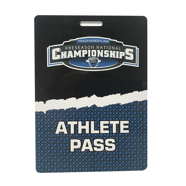 Wholesale Hot Selling Custom Printing Plastic Athlete pass Id Badge Card