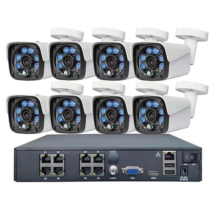 Wholesale 8Ch POE H.265 Kit 1080P 5MP P2P POE IP Camera Outdoor Security Camera System