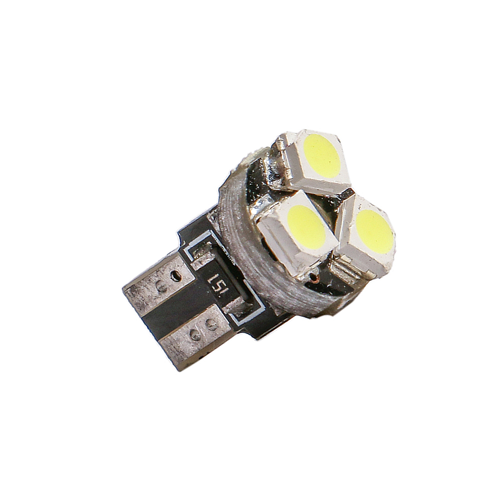 Автомобильные светодиодные лампы T5 с клиновидным цоколем 3528 1210 3 SMD, лампа для приборной панели, без ошибок CANBUS, Освещение номерного знака, белая лампа, 12 В постоянного тока