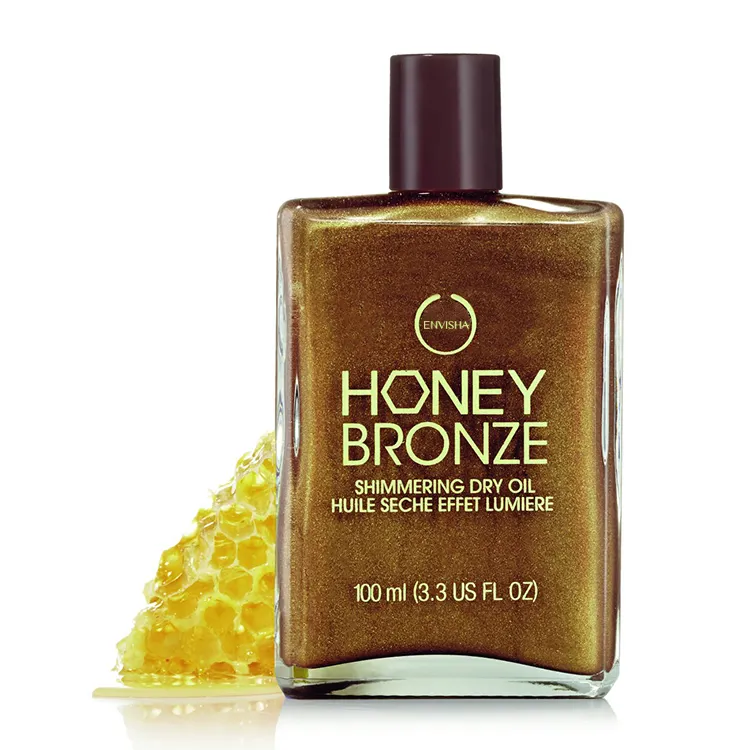 OEM ODM private label shimmer lotion Honey Bronze dry organic shimmer body oil