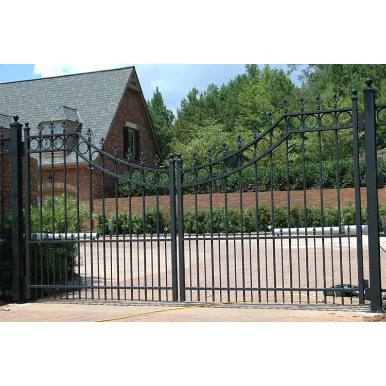 House garden latest main gate designs high quality wrought iron gate design metal driveway gate
