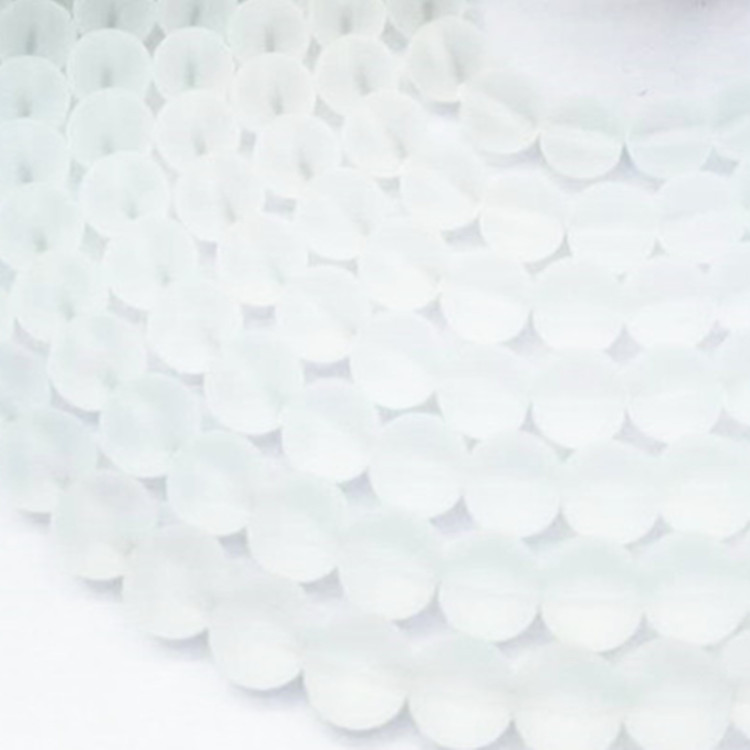 Wholesale Matte White Beads 4-14mm Natural Round White Clear Crystal Quartz Glass Beads Black Frosted Glass Round Beads