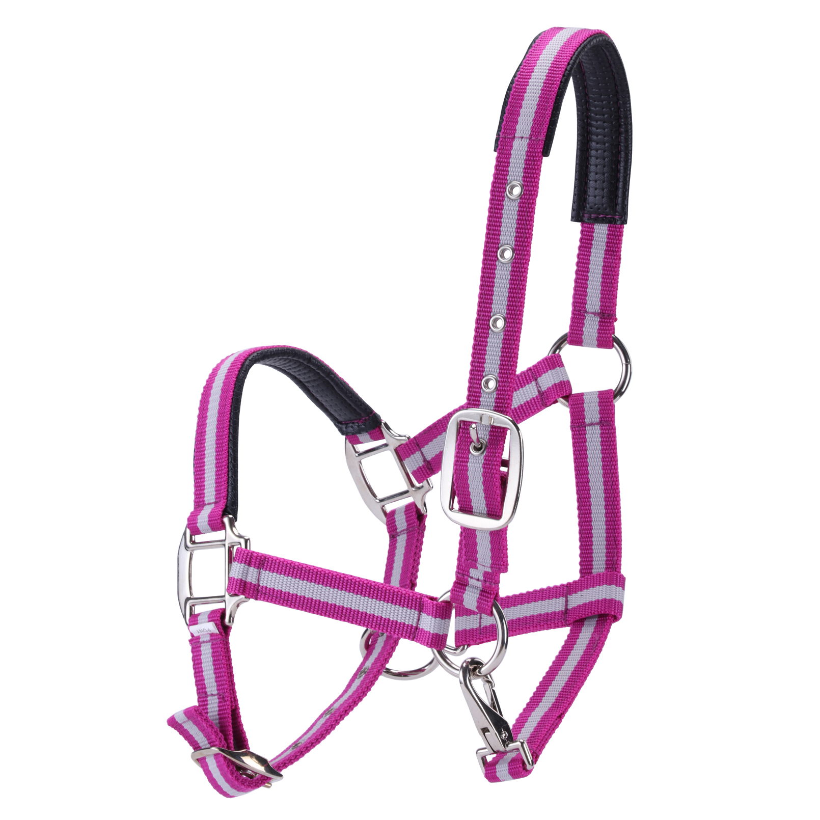 Horse Halter Durable Comfortable Thickened Leather Padded Adjustable Crown & Chin Strap