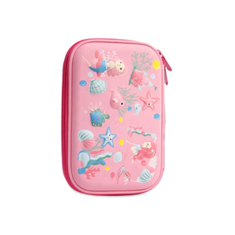 Personalized plastic pencil carton box stationari china black animal pencil case box for girl kids
