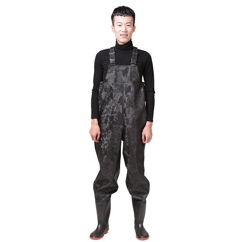 Black flower new material fishing wader chest wader for men