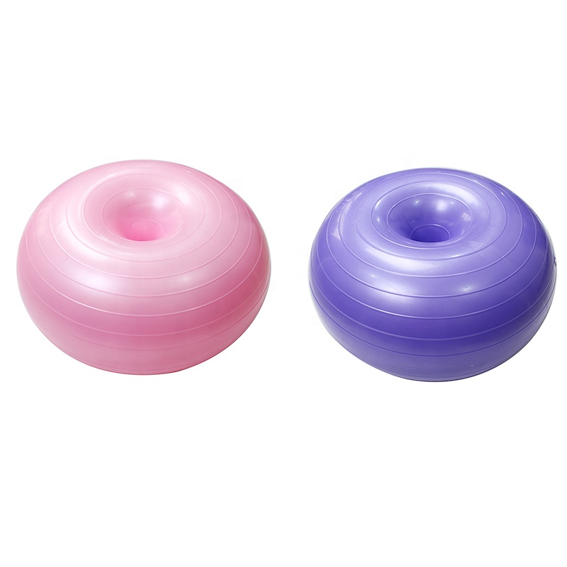 Auxiliary Home Office Yoga Balance Fitness Doughnut Yoga Ball Pilates Balls Exercise Improves Core Strength Fitness Ball