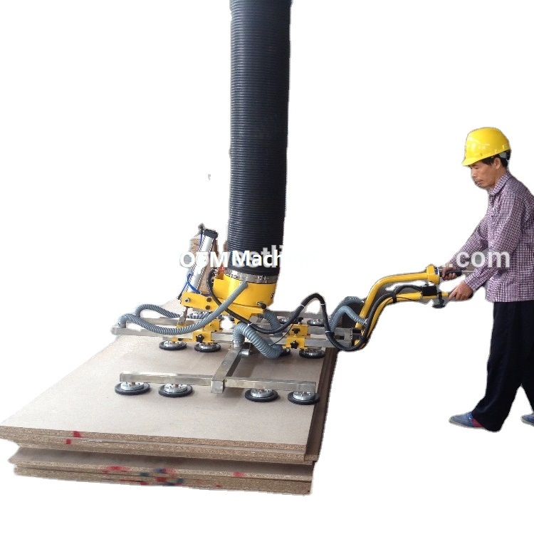jib crane and swing arm system column mount vacuum lifter for sheet metal and furniture board and cabinet