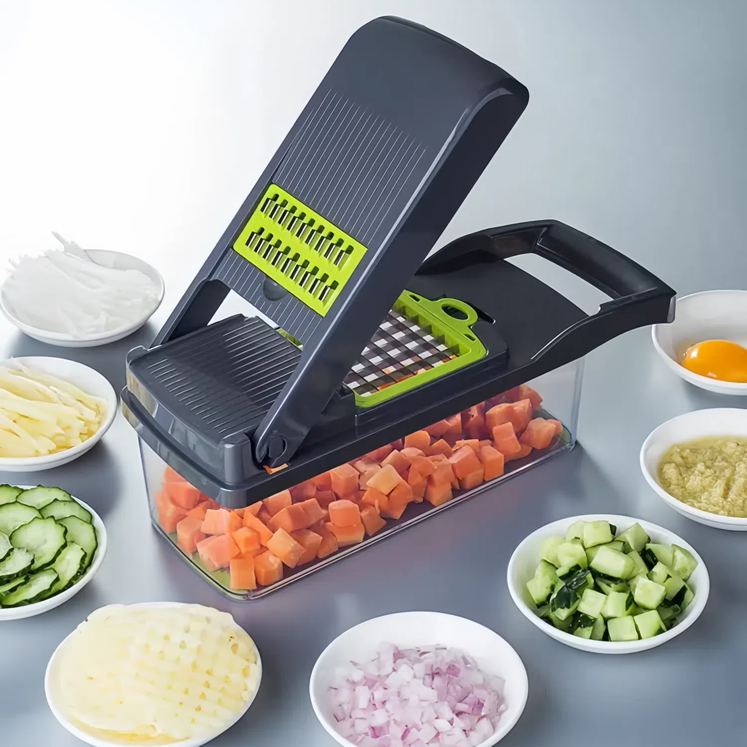 Kitchen Accessories Full Star Cutter Shredding Machine 22 In 1Multi Functional Fullstar Manual Electric Vegetable Chopper