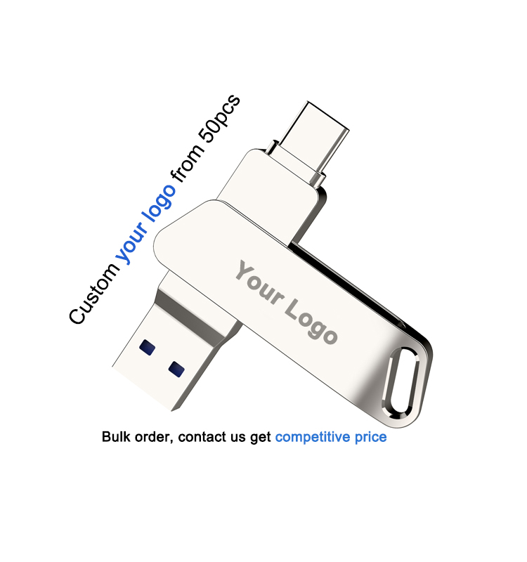 Оптовая продажа с фабрики, 32 ГБ, 64 ГБ, 128 ГБ 256 512 1 ТБ Тип C OTG USB флэш-накопитель для мобильного телефона флэш-накопитель