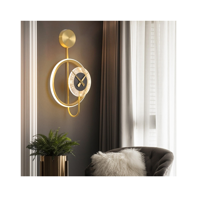 Antique clock lantern new retro Nordic outfit art deco modern wall lamp