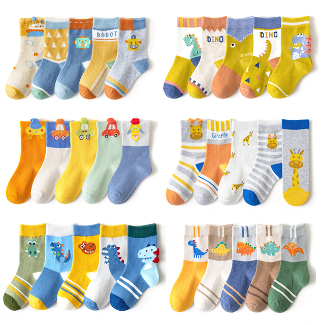 ready stock custom knit funny baby boy socks manufacurer cute animal cartoon style cotton baby boy socks