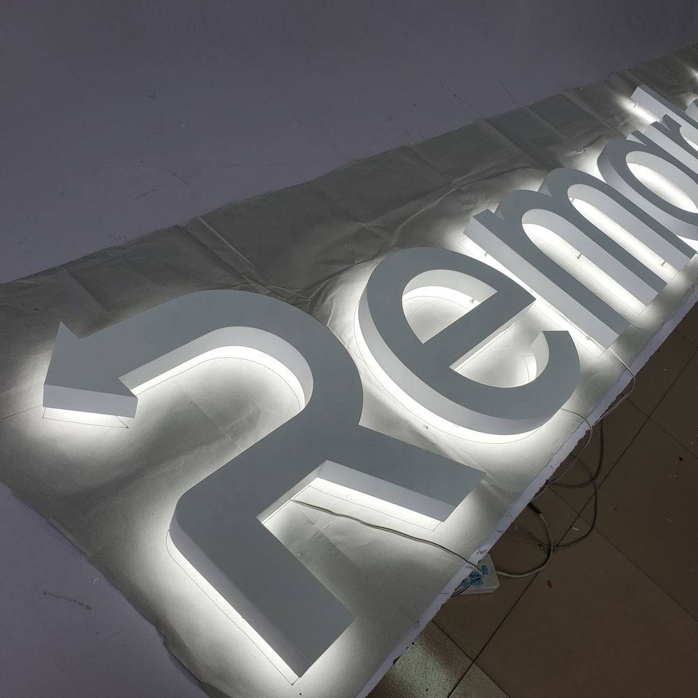 Customized Factory Supply stick on wall decarative 3D Metal Sign Embossed Metal Sign Metal Alphabet Letter Logo