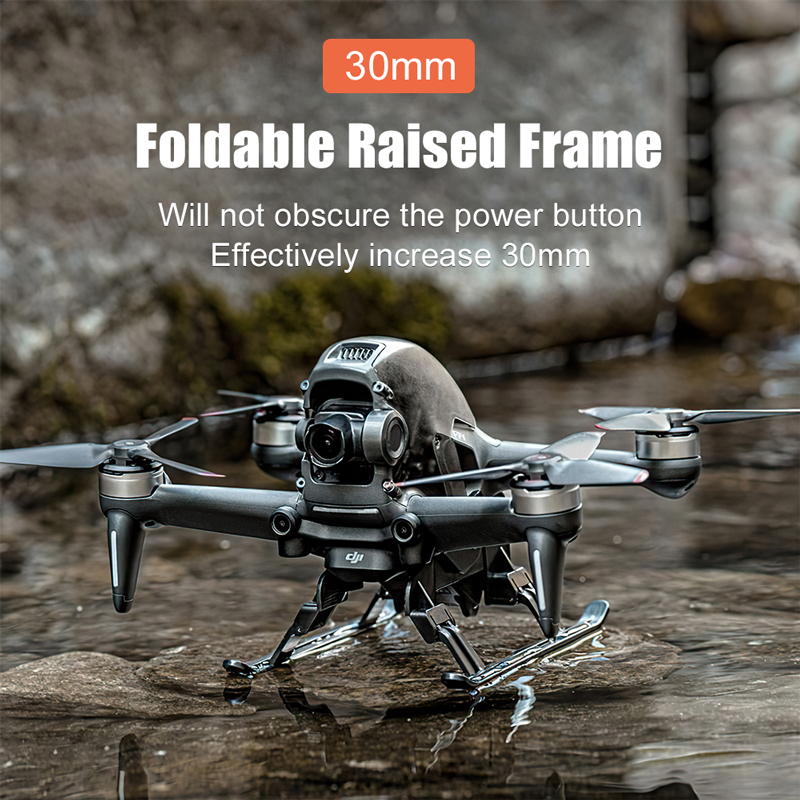 STARTRC for DJI FPV Extended Foldable Landing Gear Heighten 30mm Anti-fall Skid Protector Stand Leg for FPV Drone