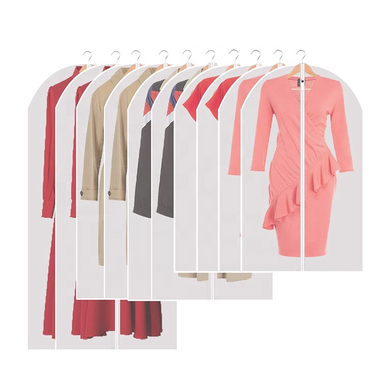 Home Organizer Suit Cover Translucent Peva Garment Dust Bag For Clothing