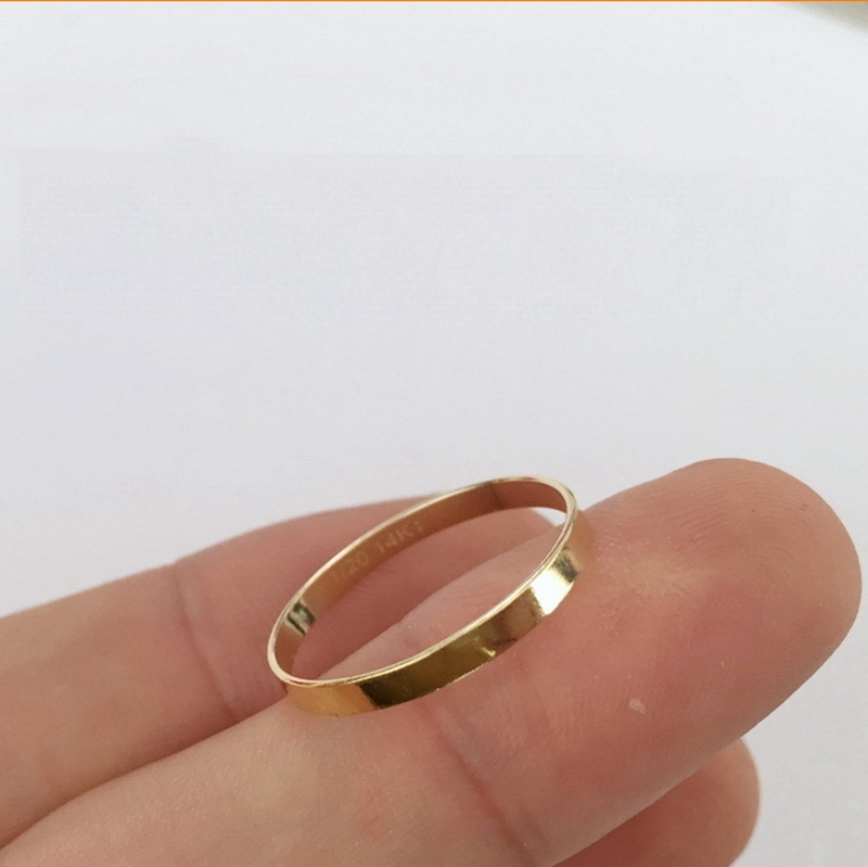 14K Золотое плоское кольцо инжекционное соединительное кольцо DIY Аксессуары 1/20GF