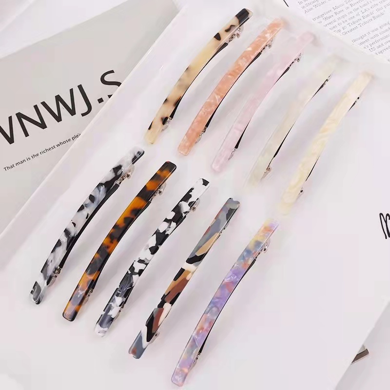Multicolor girls accessories style barrette acetate hairwear pin claw resin hair clip