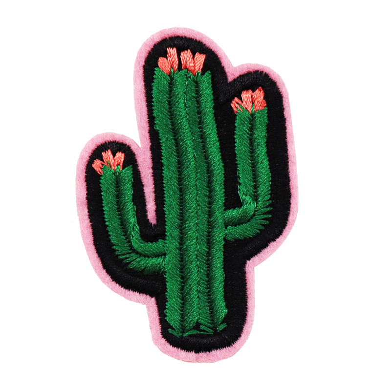 Custom logo clothing 3d patch gangster bulldog chenille cactus heat transfer butterfly white patch embroidery patches