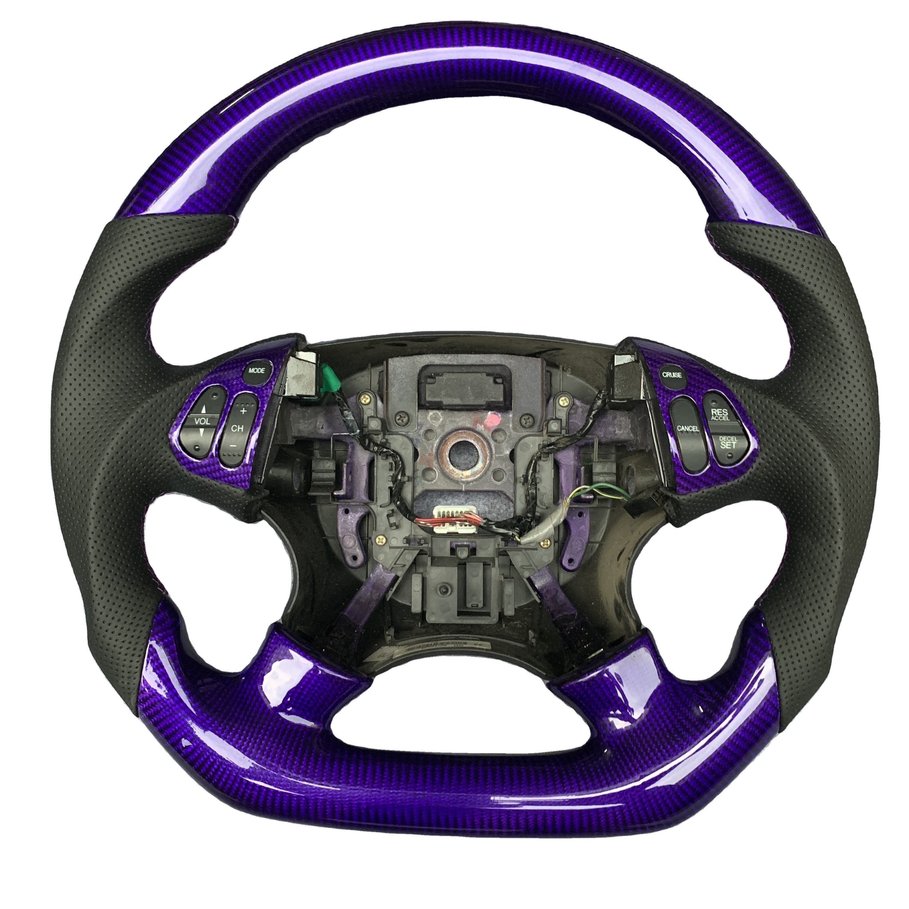Hot Selling Factory Price Custom purple carbon fiber with perforated leather with steering wheel for ACURA TL 04-08