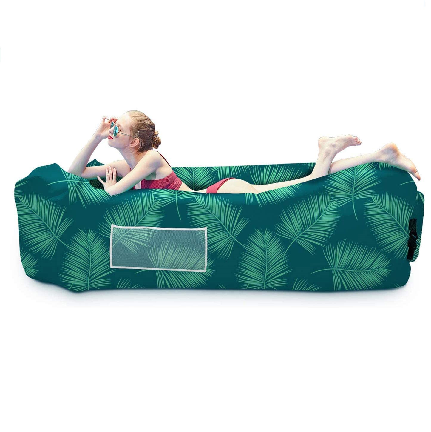 Inflatable Lounger Air Sofa Hammock Portable Waterproof Anti-Air Leaking Pouch Couch Air Chair Camping Compression Sacks