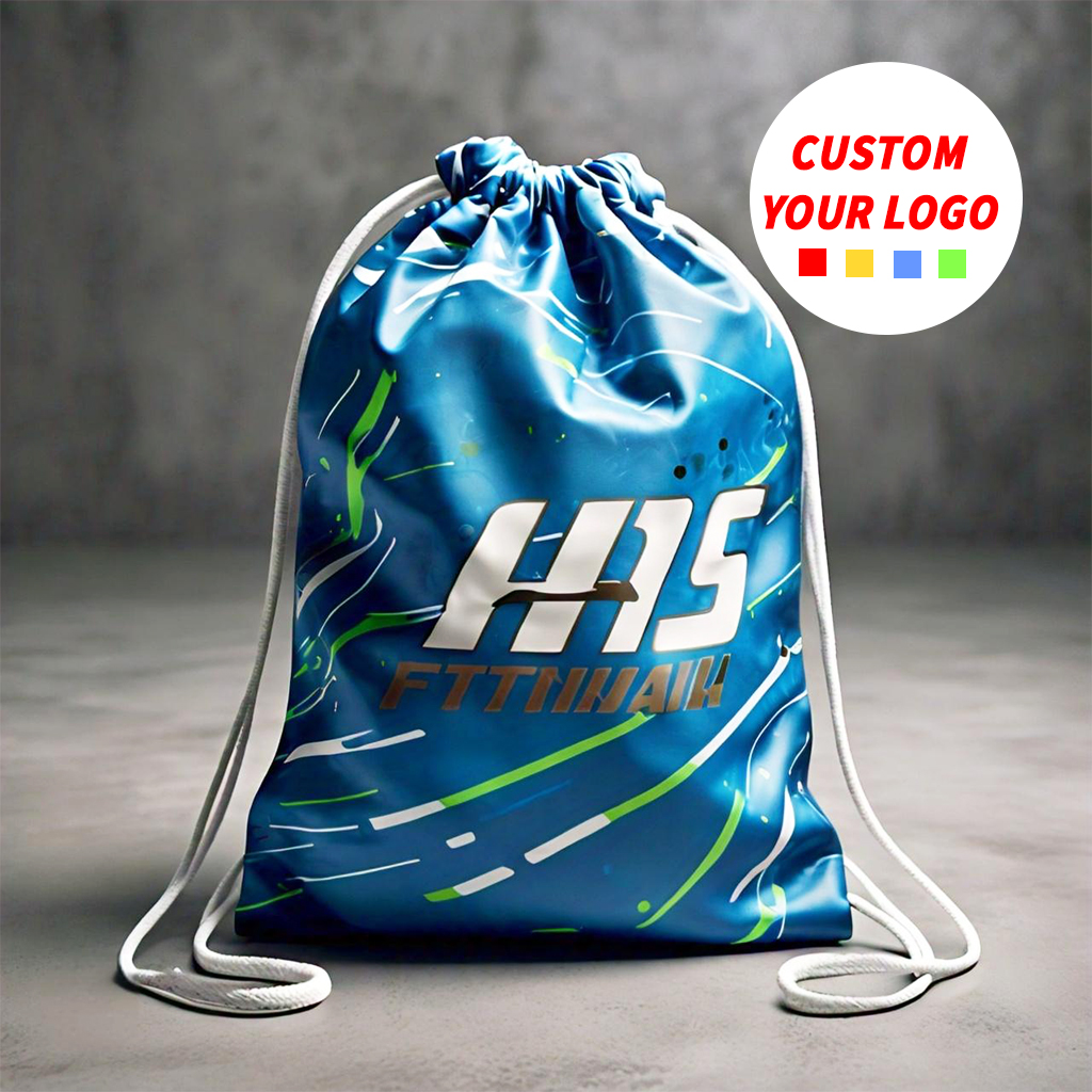 Factory Custom Logo Price Custom Promotional Sports Backpack Bag 210D Polyester Draw String Bag Packing Printing Drawstring Bag