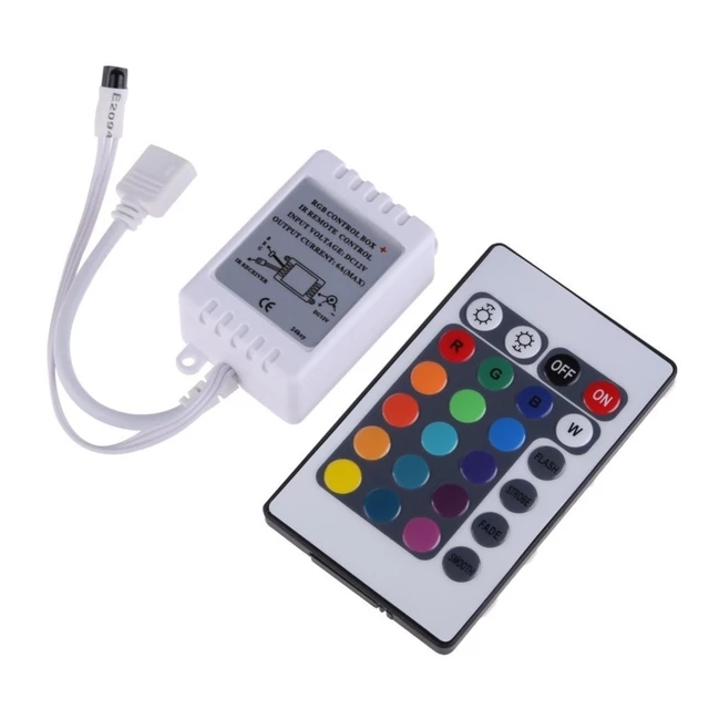 24 Keys Mini IR RGB led light strip Remote Dimmer For RGB SMD 3528 5050 led strip lights DC12V RGB LED Lights Controller