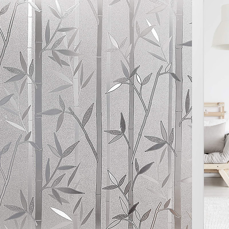 Privacy Window Film Frosted Decorative Glass Door Film Static Window Decor Waterproof Film