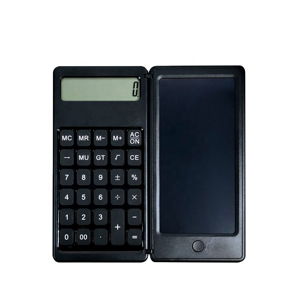 Foldable Calculator With Graphics Tablet Drawing Pad Smart LCD Portable Button Battery with Stylus Pen Pencil for Children Use