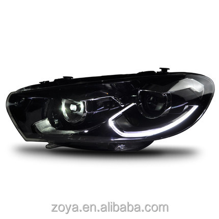 Headlight assembly low-level configuration to high configuration Xenon tuning headlights retrofit for 09-15 Scirocco