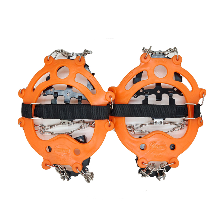 168 Outdoor Ice Anti Slip Shoe Boot Grips Elastic Crampon Snow Spikes Traction Cleats Shoes crampon for Climbing