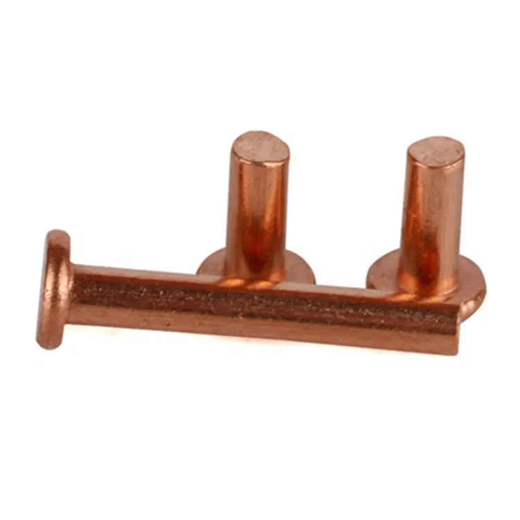 Made In China fasteners 100% inspection red copper brass round head solid rivet