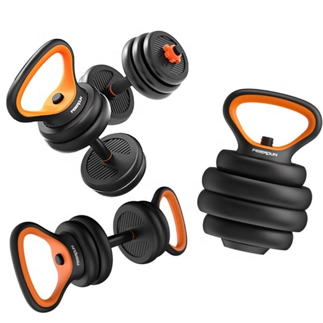 Wellshow Sport Adjustable Kettlebell Dumbbell Set Free Weights Strength Training With Connecting Rod
