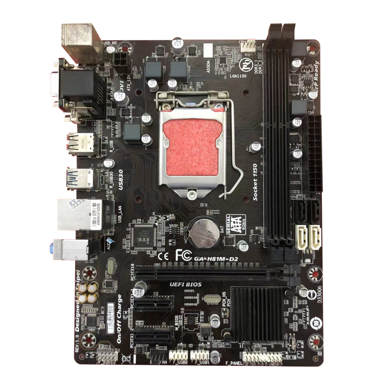 100% рабочий настольный GA-H81M-D2 LGA 1150 In-tel H81SATA 6 Гбит/с USB 3,0 Micro ATX для Windows 10/8.1/8/7l материнская плата