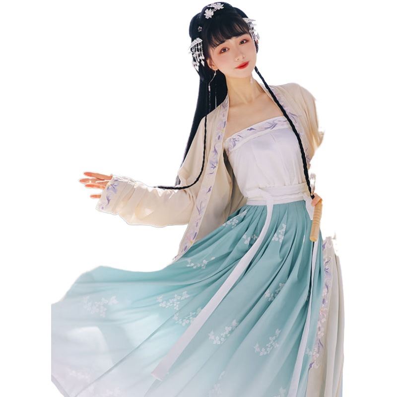 adults ancient goddess beautiful chiffon Customized embroidered hanfu embroidered